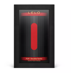 Boîte noire à fenêtre du masturbateur LELO F2S Double Sonic rouge