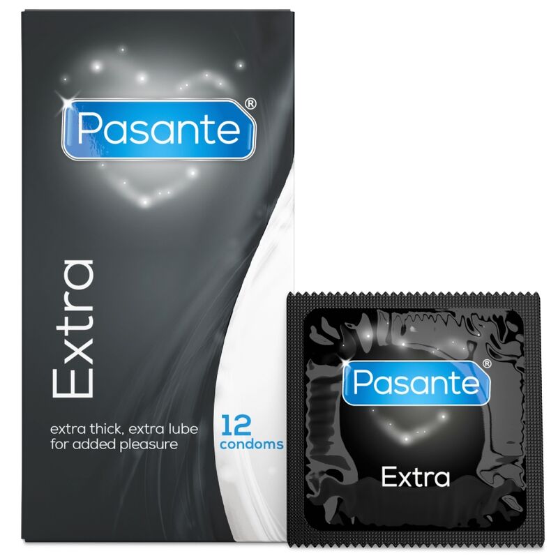 PASANTE EXTRA PRESERVATIFS EXTRA EPAIS AVEC LUBRIFICATION SUPPLEMENTAIRE 12 UNITES
