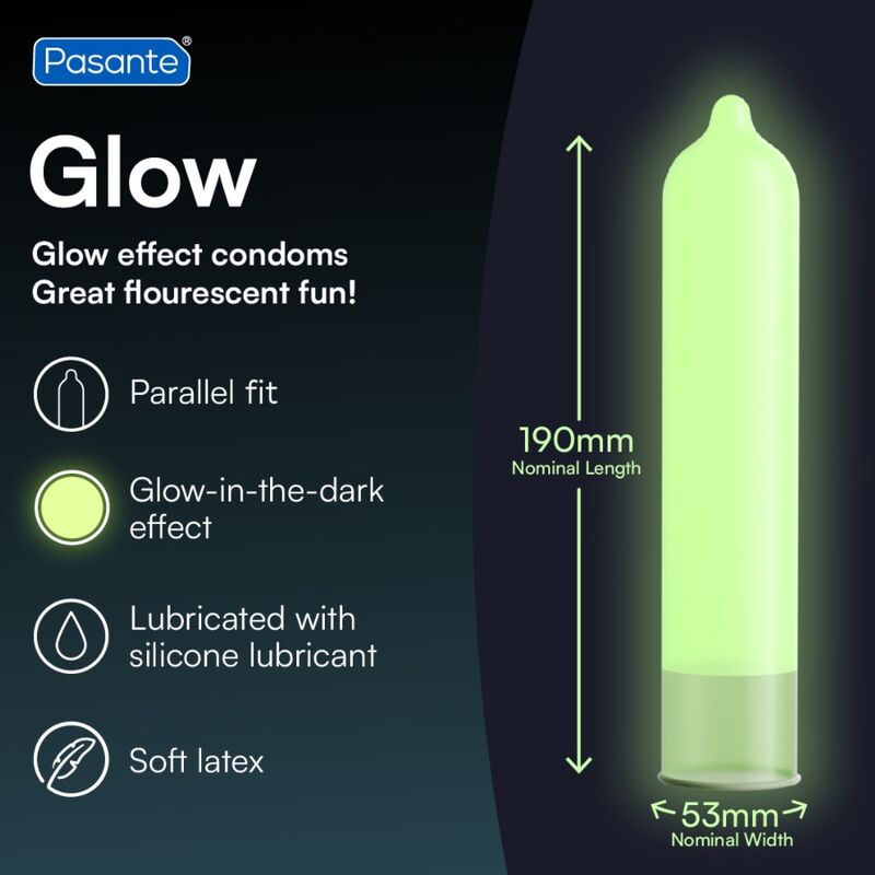 PASANTE SAC DE PRESERVATIFS GLOW 144 UNITES