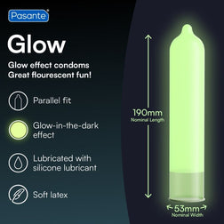 PASANTE SAC DE PRESERVATIFS GLOW 144 UNITES