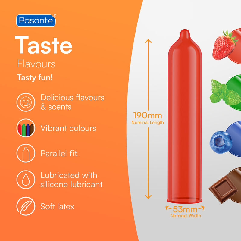 PASANTE LES SAVEURS DE PRESERVATIFS 144 UNITES
