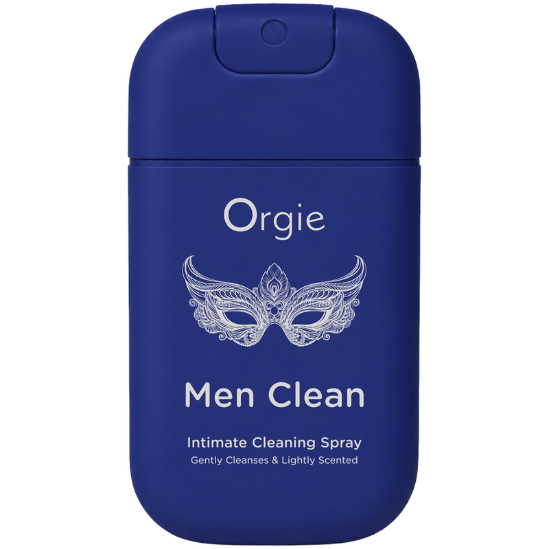 Flacon plat bleu Men Clean Orgie avec pulvérisateur intégré