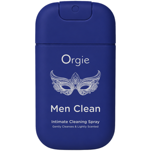 Flacon plat bleu Men Clean Orgie avec pulvérisateur intégré