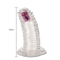 Gaine pénis Baile Gaine d'extension vibrante Brave II — 18 cm en Silicone chair 18.0 cm vu de face