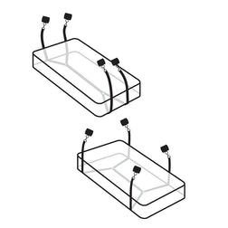 Black Wraparound bed restraint kit with four adjustable restraints.