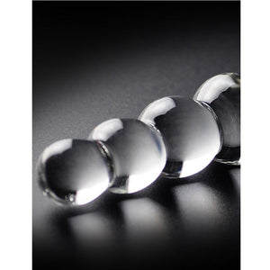 Chapelet anal verre 8 boules graduées 21,5 cm — emballage