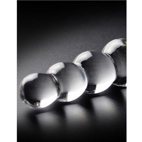 Chapelet anal verre 8 boules graduées 21,5 cm — emballage
