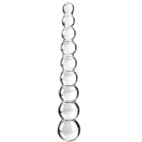 Chapelet anal verre 8 boules graduées 21,5 cm — N.2 · Icicles · Godes sans vibration