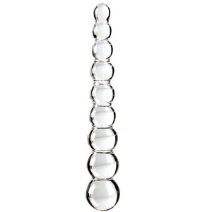 Chapelet anal verre 8 boules graduées 21,5 cm — N.2 · Icicles · Godes sans vibration