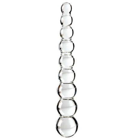 Chapelet anal verre 8 boules graduées 21,5 cm — N.2 · Icicles · Godes sans vibration