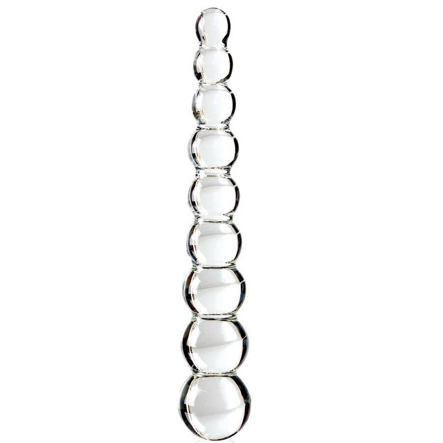 Chapelet anal verre 8 boules graduées 21,5 cm — N.2 · Icicles · Godes sans vibration