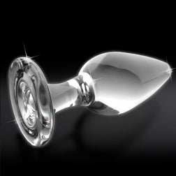 Plug anal verre soufflé main forme goutte 10 cm — N.26 — vue de face
