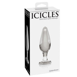 Plug anal verre soufflé main forme goutte 10 cm — N.26