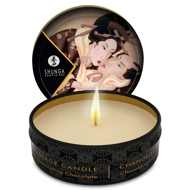 SHUNGA BOUGIE DE MASSAGE MINI CARESS BY CANDELIGHT CHOCOLAT 30 ML