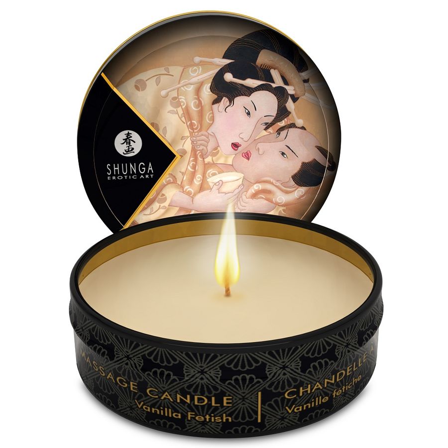 SHUNGA BOUGIE DE MASSAGE MINI CARESS BY CANDELIGHT VANILLE 30 ML
