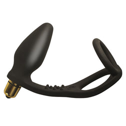 Masseur prostatique vibrant + double cockring 7 vitesses — Rocks-Off RO-Zen — vue de face