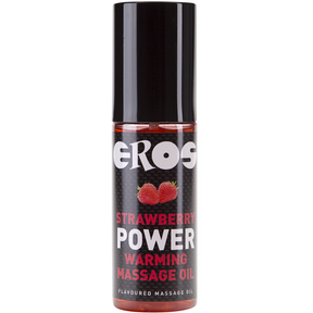 Huile de massage chauffante comestible fraise 100 ml — Power Strawberry · Eros Power Line · Huiles aromatisées