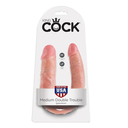KING COCK DOUBLE-PENETRATION DILDO 13.9 CM NATURAL