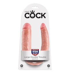 Gode double pénétration 17,8 cm · King Cock · Godes sans vibration