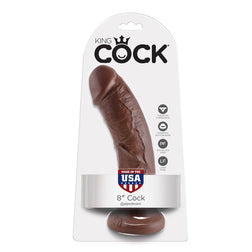 Gode réaliste marron 20 cm avec ventouse