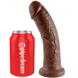 Gode réaliste marron 20 cm avec ventouse — vue du produit