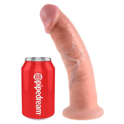 Geäderter realistischer Dildo mit großer Eichel und Saugnapf, 22,9 cm (22.9 cm), aus hautfarbenem PVC für intime Lust.