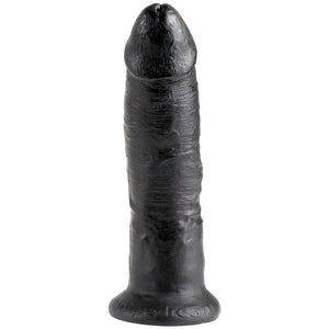 Gode réaliste noir 23 cm avec ventouse — gros plan