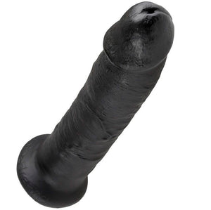 Gode réaliste noir 23 cm avec ventouse — vue détaillée