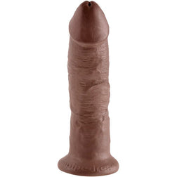 Gode réaliste marron 23 cm avec ventouse