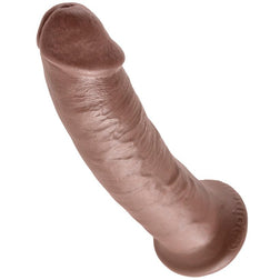 Gode réaliste marron 23 cm avec ventouse