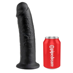 Gode réaliste modèle noir 25 cm sans couilles, ventouse en PVC noir 25.0 cm pour le plaisir intime.