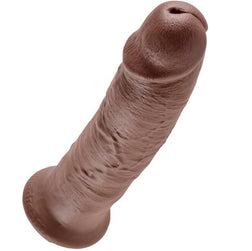 Gode réaliste 25,4 cm marron sans testicules — vue détaillée