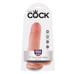 King Cock Realistic Dildo with Balls 17,8 cm