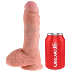 Realistic Dildo with Testicles and Suction Cup 20 cm — product view