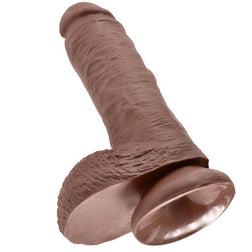 KING COCK 8 REALISTIC DILDO BROWN 20 CM