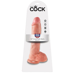 KING COCK 10 HAUTFARBENER DILDO MIT HODEN 265 CM