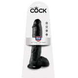 KING COCK 10 GODE NOIR AVEC BOULES 254 CM
