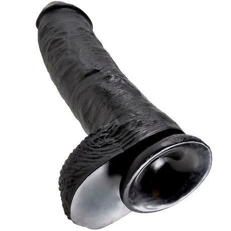 KING COCK 10 GODE NOIR AVEC BOULES 254 CM