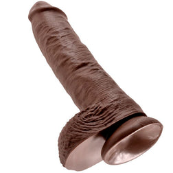 KING COCK 10 GODE MARRON AVEC BOULES 254 CM