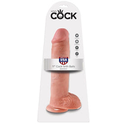 Gode réaliste King Cock 28 cm avec boules