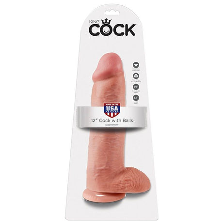 Gode réaliste XXL 30 cm avec ventouse — vue de profil