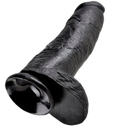 KING COCK 12 BLACK DILDO WITH BALLS 30.48 CM