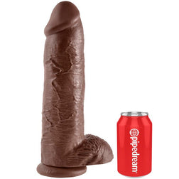 KING COCK 12 GODE MARRON AVEC BOULES 3048 CM