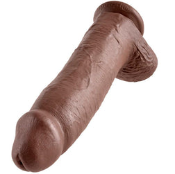 KING COCK 12 GODE MARRON AVEC BOULES 3048 CM