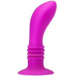Plug 10 modes vibrants courbé prostate avec ventouse — Booty Passion — vue de face