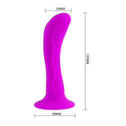 Plug prostate silicone courbé rose — 13,5 cm — vue 8