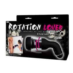 Coffret du masturbateur rotatif avec illustration de fonctionnement
