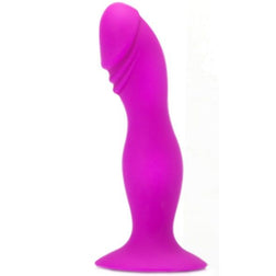 Booty Passion suction-cup dildo in purple silicone, 16.5 cm, for intimate pleasure.