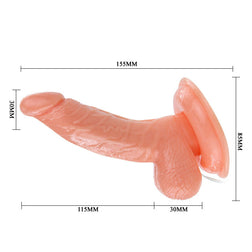 Gode réaliste super Rota Dong 15 cm ventouse - vue arrière produit