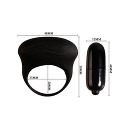 PRETTY LOVE BERTRAM ANNEAU VIBRATEUR NOIR